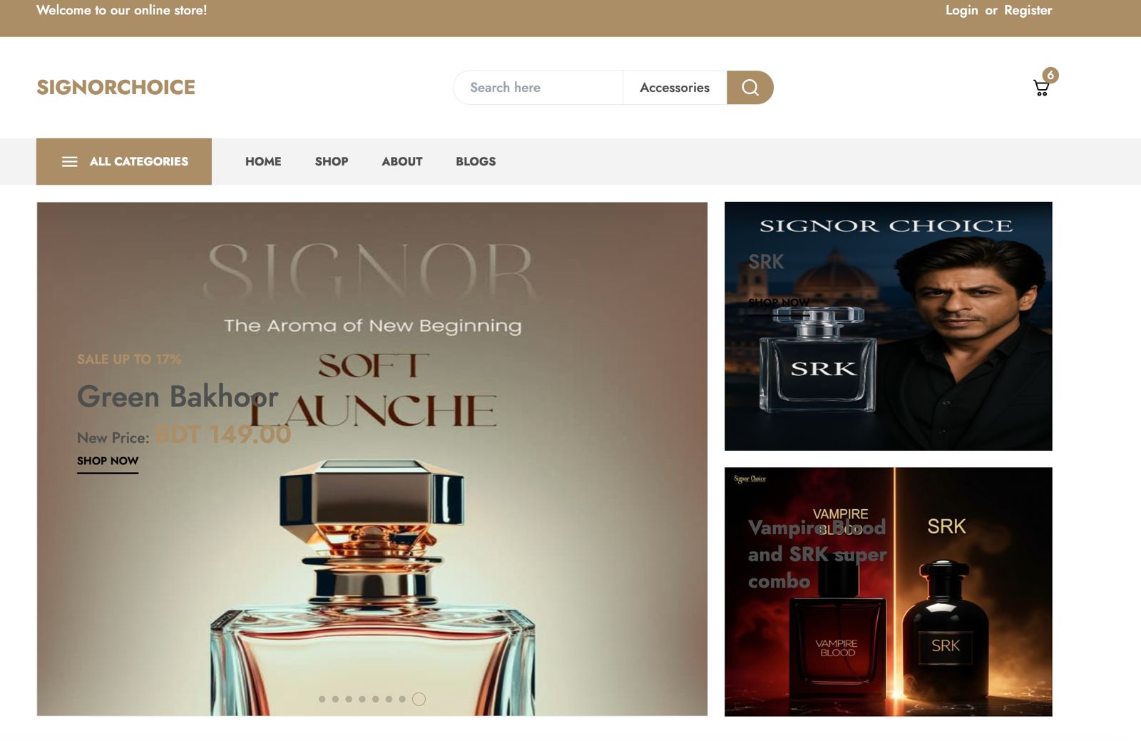 Signor Choice Digital Storefront